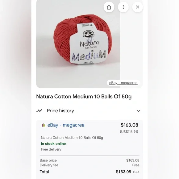 Vintage 100% cotton yarn - Picture 7 of 7